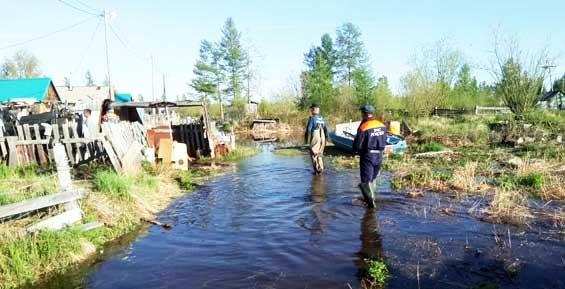 Вода уходит из затопленных сел Пенжинского района Камчатки