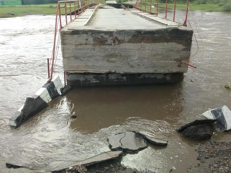 Количество поврежденных мостов в Забайкалье увеличилось